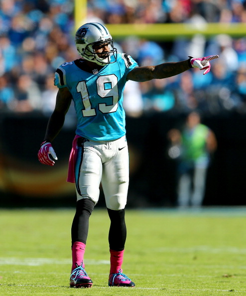 CHARLOTTE, NC - OCTOBER 20: Ted Ginn #19 of the Carolina Panthers during their game at Bank of America Stadium on October 20, 2013 in Charlotte, North Carolina. (Photo by Streeter Lecka/Getty Images)