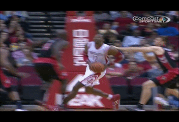 Raptors' Quincy Acy Stuffs Rockets' Dwight Howard at the Rim