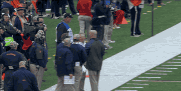 Illinois Head Coach and Offensive Coordinator Nearly Come to Blows on Sideline