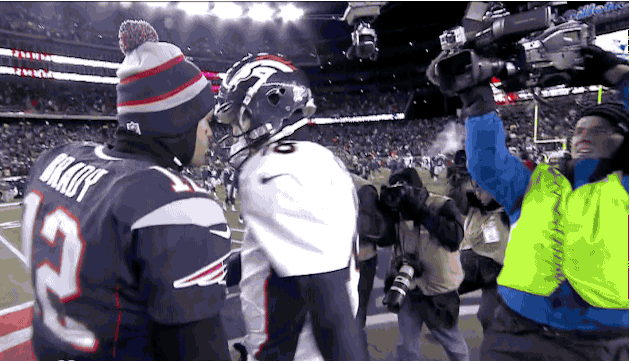 Photographers Fight over Tom Brady-Peyton Manning Handshake Photo