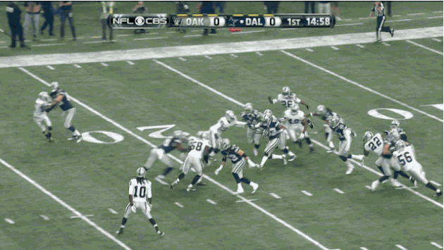 Raiders Return Fumble on Opening Kickoff for TD Against Cowboys
