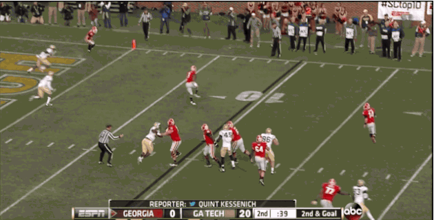 Georgia's Todd Gurley Leaps into End Zone for Wild TD