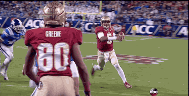 FSU's Jameis Winston Leaps over Duke Defender for Incredible Touchdown