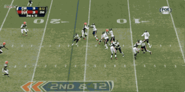 Jay Cutler Overthrows Receiver, Gives Up Pick-6