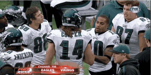 DeSean Jackson Has to Be Restrained on the Sideline