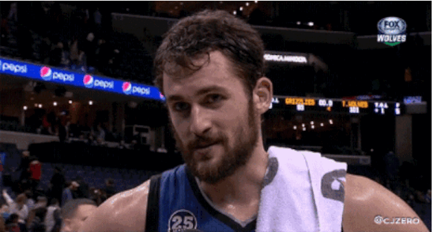 Timberwolves' Nikola Pekovic Videobombs Kevin Love with a Kiss over His Shoulder
