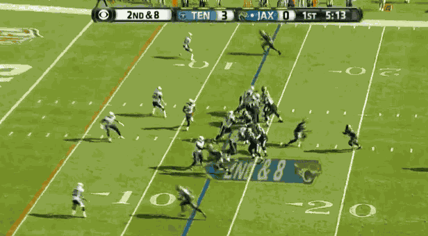 Jaguars Center Brad Meester Catches Pass in Final Home Game of His Career