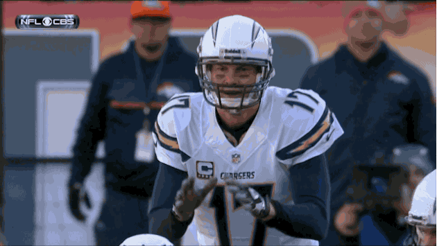 Philip Rivers Flips out as Chargers Center Doesn't Snap Football