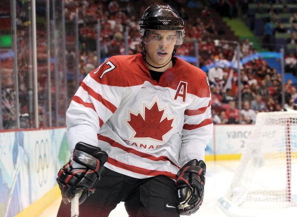 VANCOUVER, BC - FEBRUARY 26: Sidney Crosby #87 of Canada is seen during the ice hockey men's semifinal game between the Canada and Slovakia on day 15 of the Vancouver 2010 Winter Olympics at Canada Hockey Place on February 26, 2010 in Vancouver, Canada. (Photo by Harry How/Getty Images)