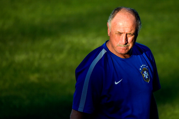 FORTALEZA, BRAZIL - JULY 03: Head coach Luiz Felipe Scolari looks on during a training session at the President Vargas stadium on the eve of the FIFA World Cup 2014 quarter-final match between Brazil and Colombia in Fortaleza on July 3, 2014 in Fortaleza, Brazil. (Photo by Buda Mendes/Getty Images)