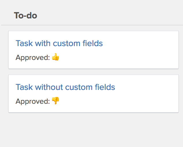 Tasks with approved status