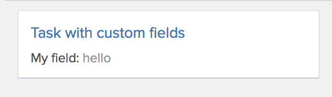 Task card custom field