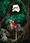 angel everfree_forest fluttershy lavosvsbahamut robe staff rating:Safe score:3 user:Geomancing