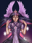 highres horn humanized magic princess_twilight samwashingtonillus twilight_sparkle wings