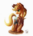 Post 65998, tags: applejack, boots, pants, shirt, tsitra360, rating:Safe, score:7, user:Geomancing