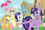 absurdres applejack fluttershy highres main_six pinkie_pie princess_twilight rainbow_dash rarity twilight_sparkle whit3-dr4g0n