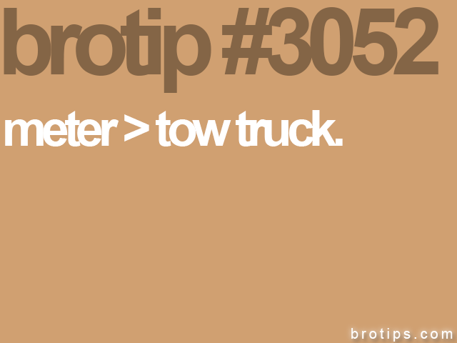 brotip #3052 meter > tow truck.