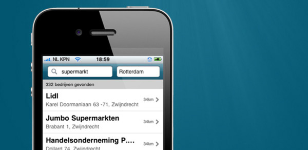 Bedrijven screen Bedrijven screen