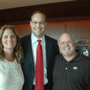 (left-right) Stephanie Leathers, Coach Mark Fox and Bob Pease