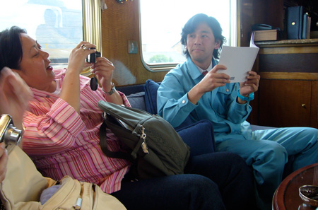 Noreen-and-Tosa Noreen Morioka and Nobumichi Tosa on the Blue Train