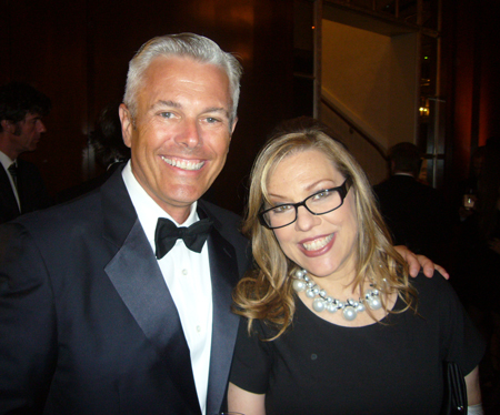 Sean Adams and the wonderfully jewelled Madame President, Debbie Millman