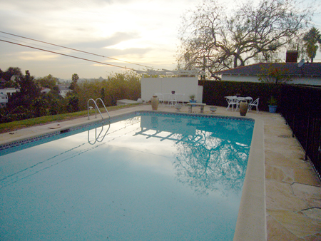 Pool equipment wall, before