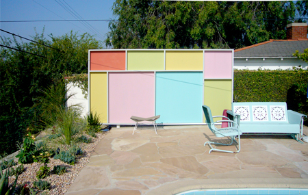 Pool equipment wall, after