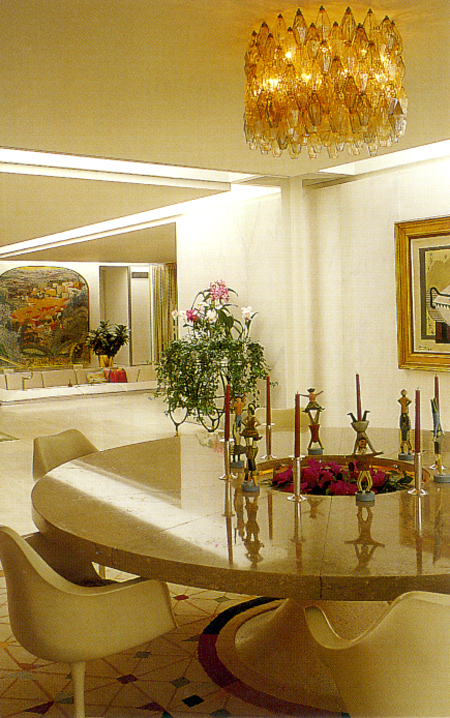 Eero Saarinen, Miller House, 1957, dining room