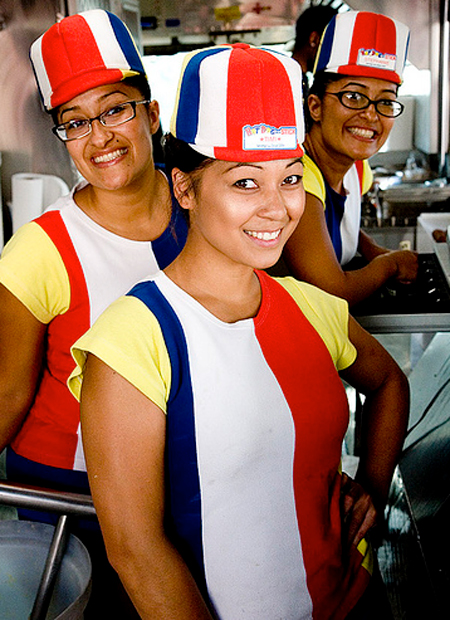 Hot Dog on a Stick uniforms