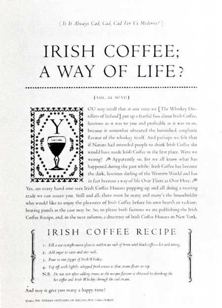 Marget Larsen, Irish Coffee ad