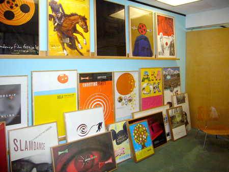 P1050345 lobby wall of posters, we running out of space, so we hide the ugly ones