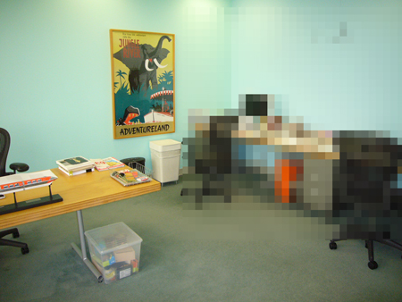 P1050351 Noreen's side of the room, bitmapped so she won't hurt me