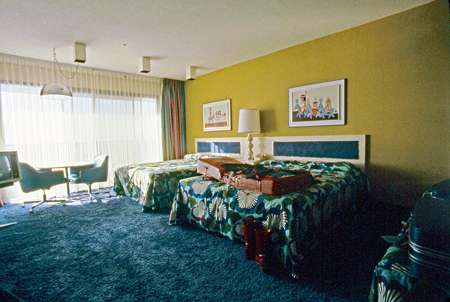 A room at the Contemporary when the colors were hyper-groovy