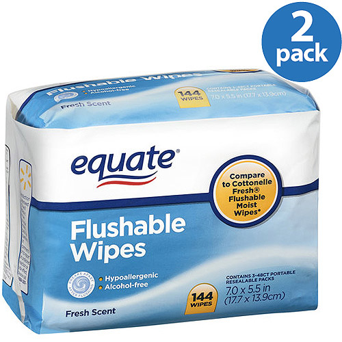 UPC 078742021065 WalMart Stores Equate Flushable Fresh Scent Wipes