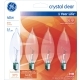  GE 25BM 25W DECORATIVE GE 40W Decorative Incandescent Bulb (76237) 4 Pack