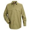  Red Kap Men's XXL-Long Khaki Twill Polyester Blend Long Sleeve Uniform Work Shir