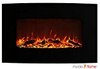  Moda Flame Chelsea 35 Inch Curved Black Wall Mounted Electric Fireplace