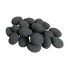  Moda Flame 24 Piece Ceramic Fireplace Pebble Set - Black