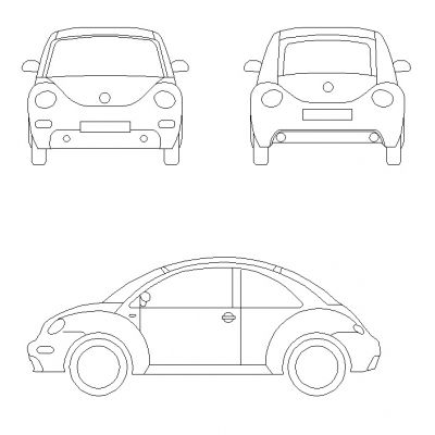 Volkswagen Beetle Free CAD Blocks Cadyou