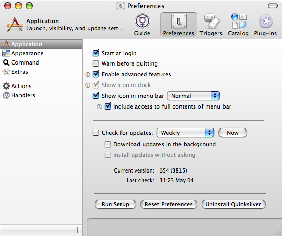Here’s what your preferences pane should look like.
