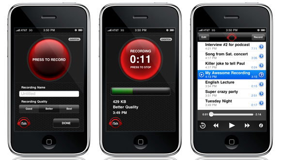 Screenshot of iTalk