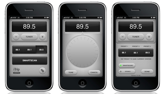 Screenshot of iTrip Controller