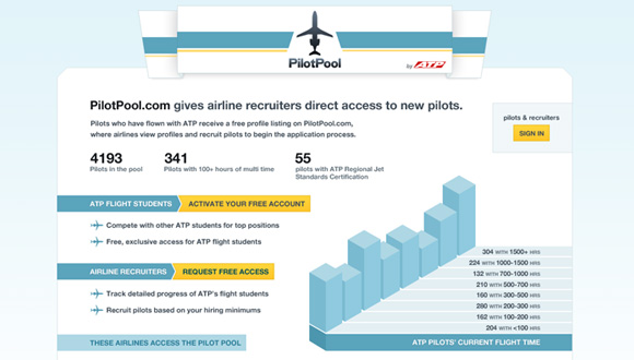 Screenshot of PilotPool.com
