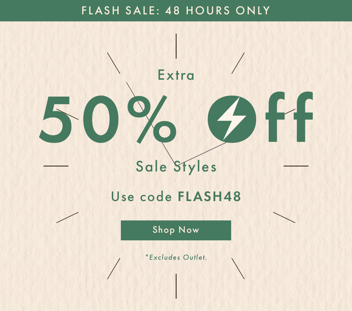 Extra 50% Off Sale Styles