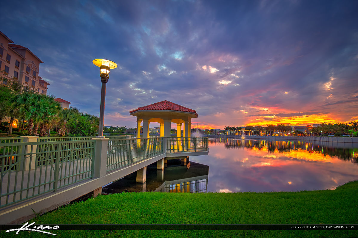 Sunset From The Lake At Palm Beach Gardens Florida Sunset From The Lake At Palm Beach Gardens Florida