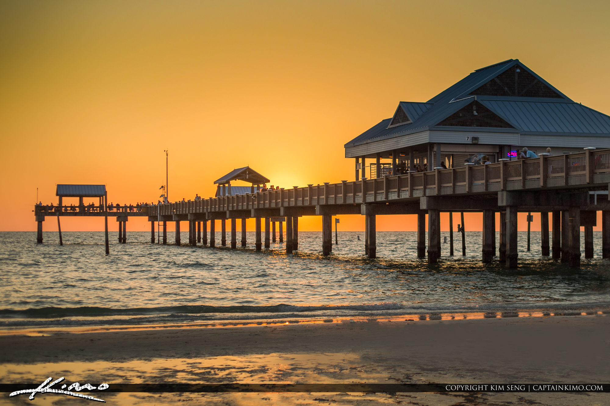 Clearwater Pier Beautiful Sunset HDR Photography By Captain Kimo