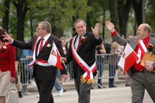 Political Schmoozing at the Polish Constitution Day Parade by Duane Rapp