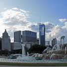 Fountain and Towers of Chicago