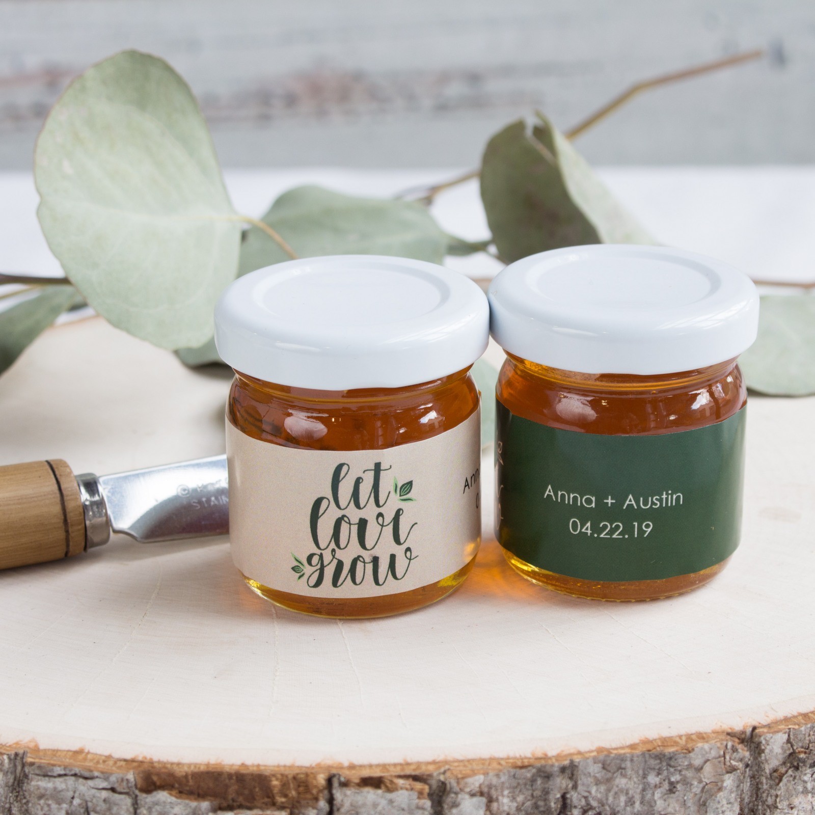 Personalized Wedding Honey Jars