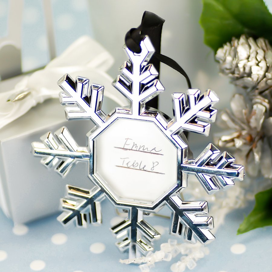 Snowflake Place Card Ornament Frames